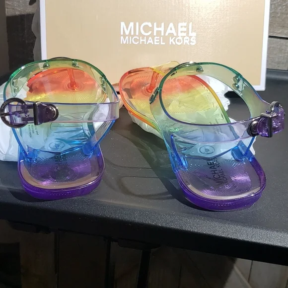 NWT IN BOX Little Girls Michael Kors Sandals - Picture 3 of 8